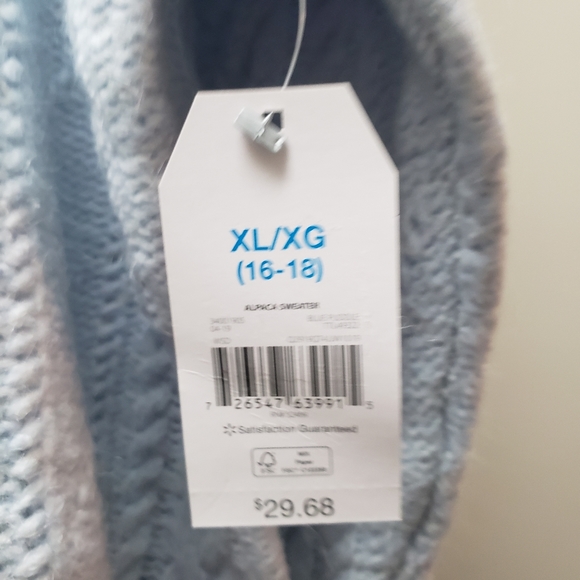 Light blue, alpaca blend sweater - Picture 6 of 8